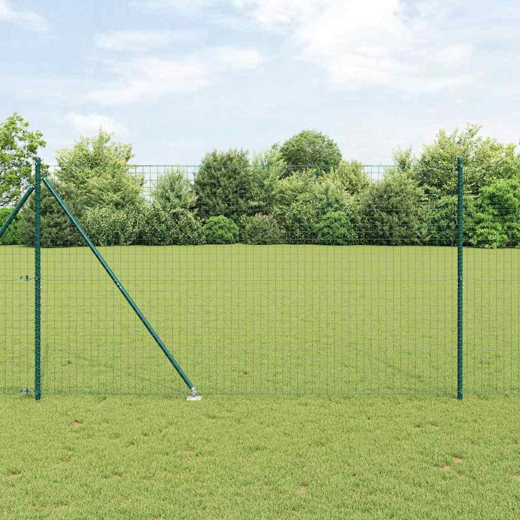 vidaXL Hekpalen 26 st Ø32 mm 80 cm gegalvaniseerd staal groen