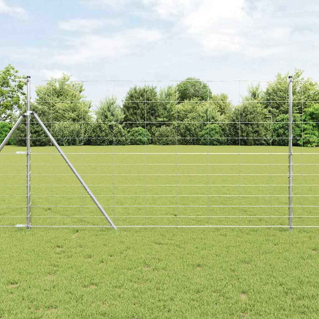 vidaXL Veldhek 0,8 x 25 m Gegalvaniseerd Staal