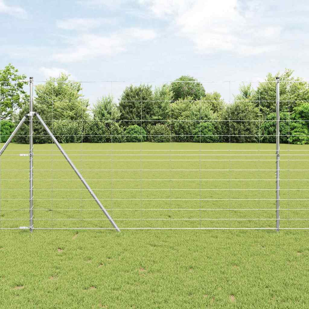 vidaXL Veldhek 0,8 x 25 m Gegalvaniseerd Staal