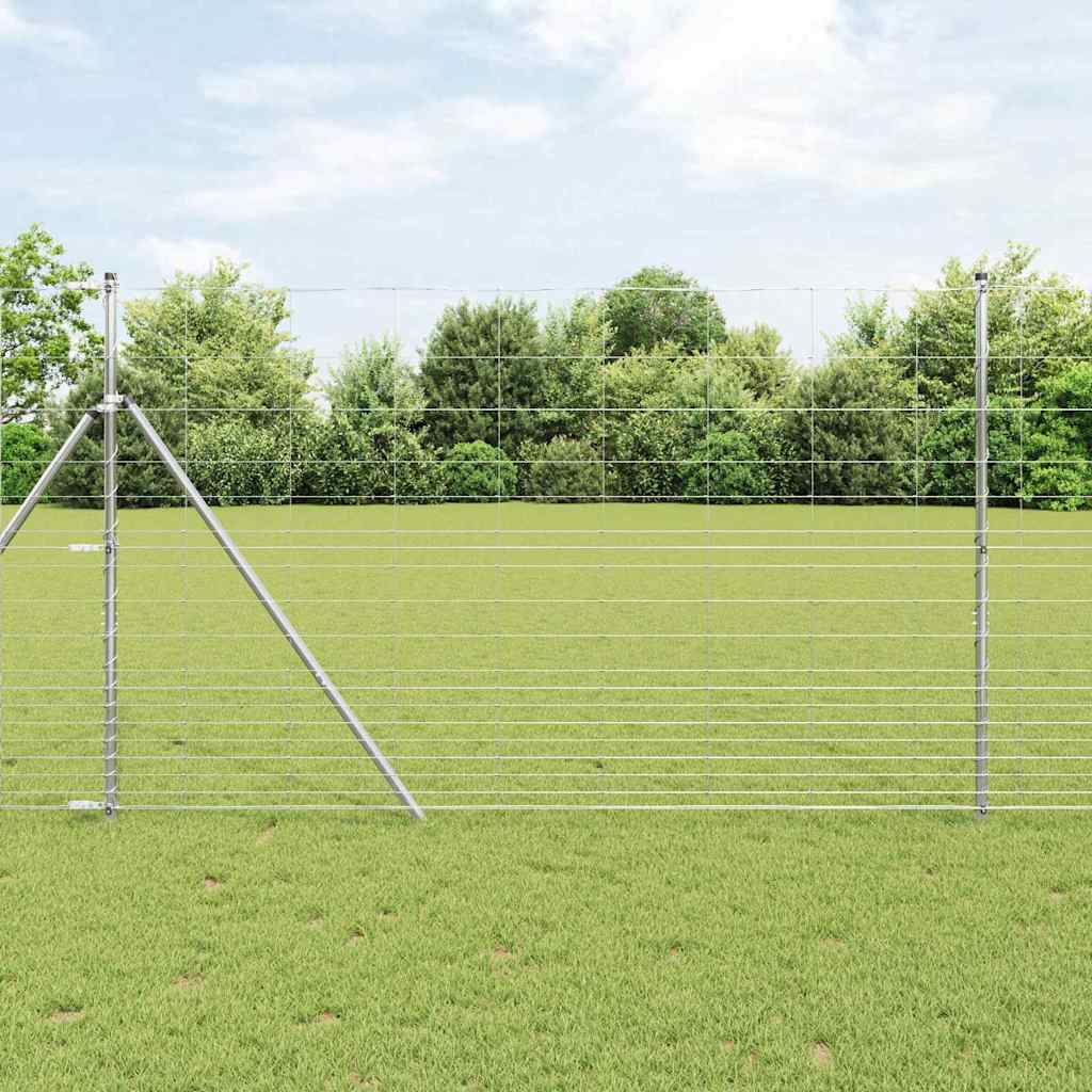 vidaXL Veldhek 0,8 x 25 m Gegalvaniseerd Staal