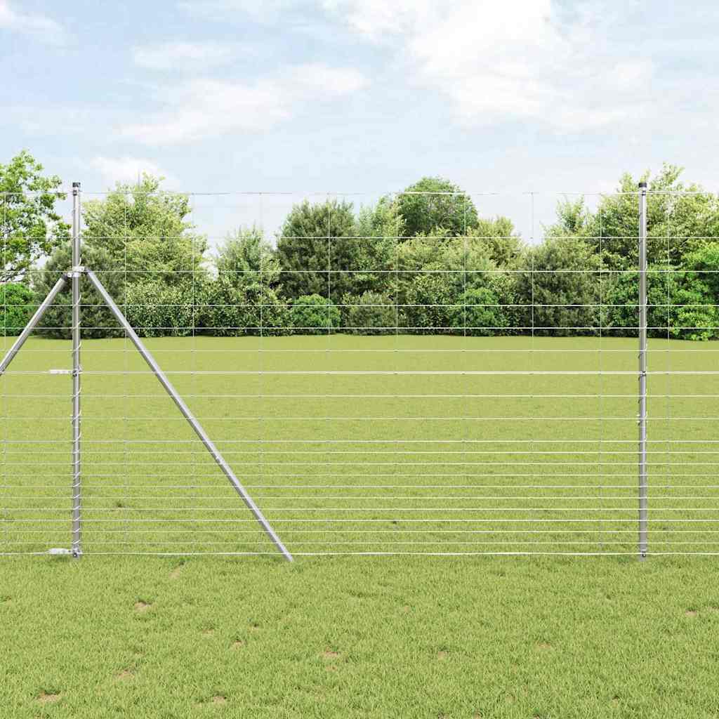 vidaXL Veldhek 0,8 x 25 m Gegalvaniseerd Staal