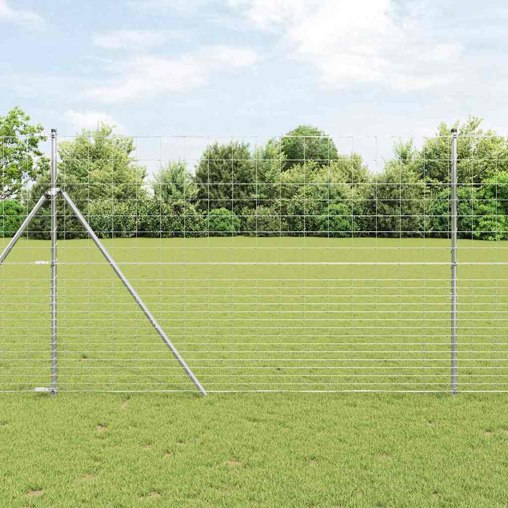 vidaXL Veldhek 0,8 x 25 m Gegalvaniseerd Staal