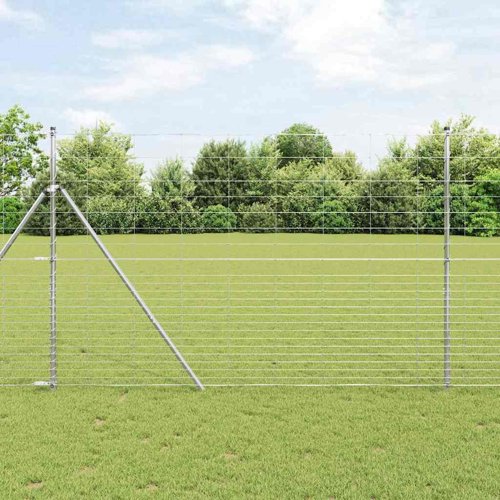 vidaXL Veldhek 0,8 x 25 m Gegalvaniseerd Staal