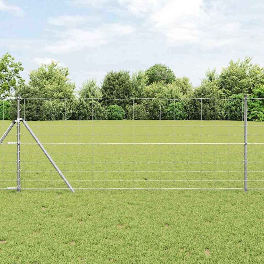 vidaXL Veldhek 0,8 x 25 m Gegalvaniseerd Staal