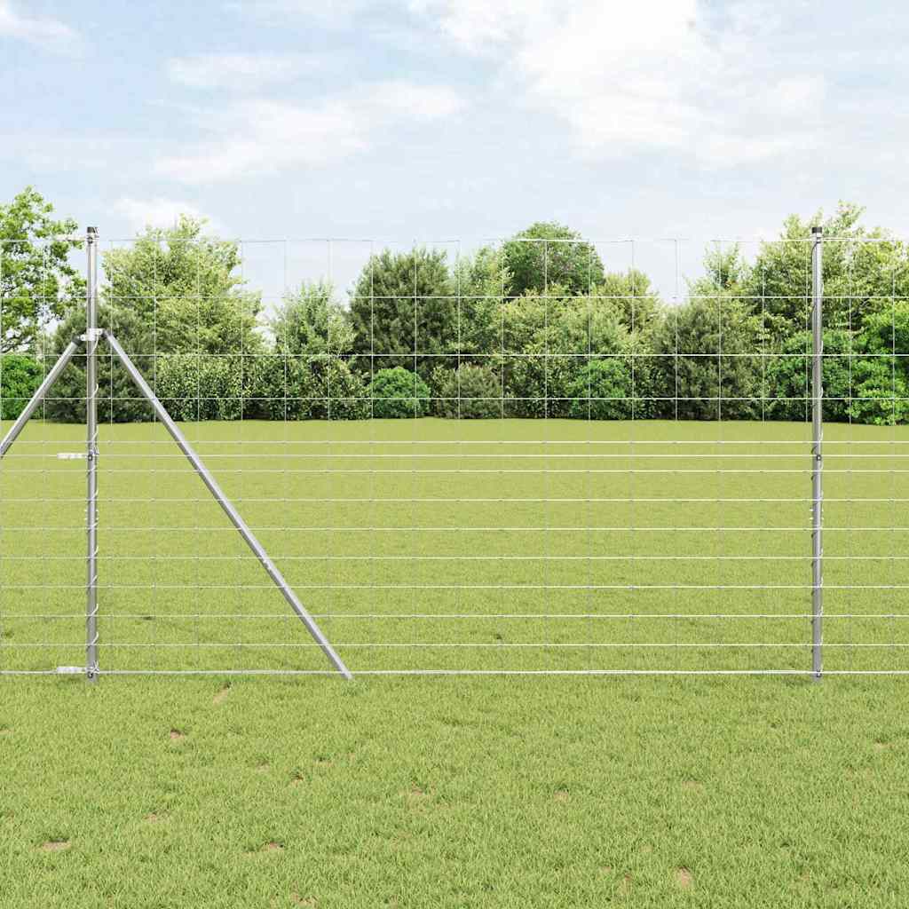 vidaXL Veldhek 0,8 x 25 m Gegalvaniseerd Staal