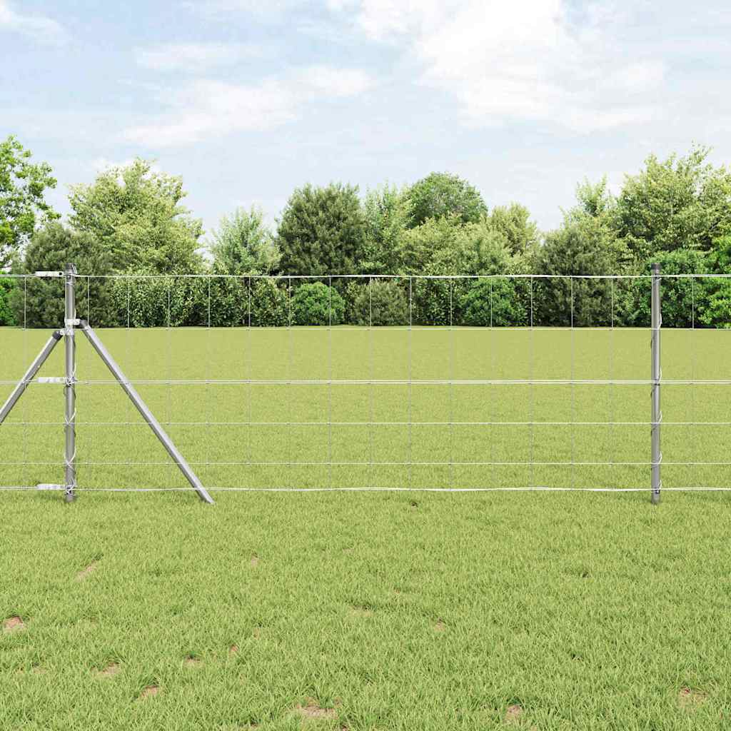 vidaXL Veldhek 0,8 x 25 m Gegalvaniseerd Staal