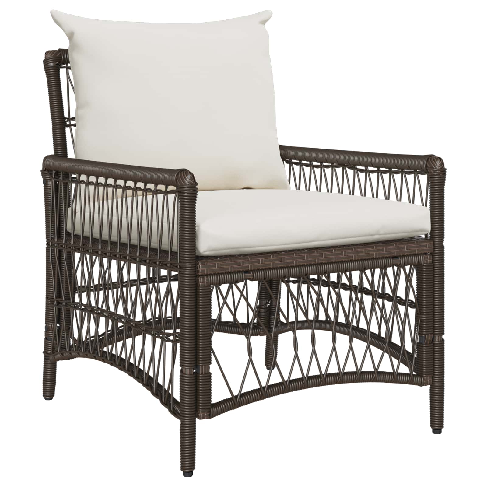 vidaXL Ligbed met Kussens Zwart 60x70x78 cm Poly Rattan