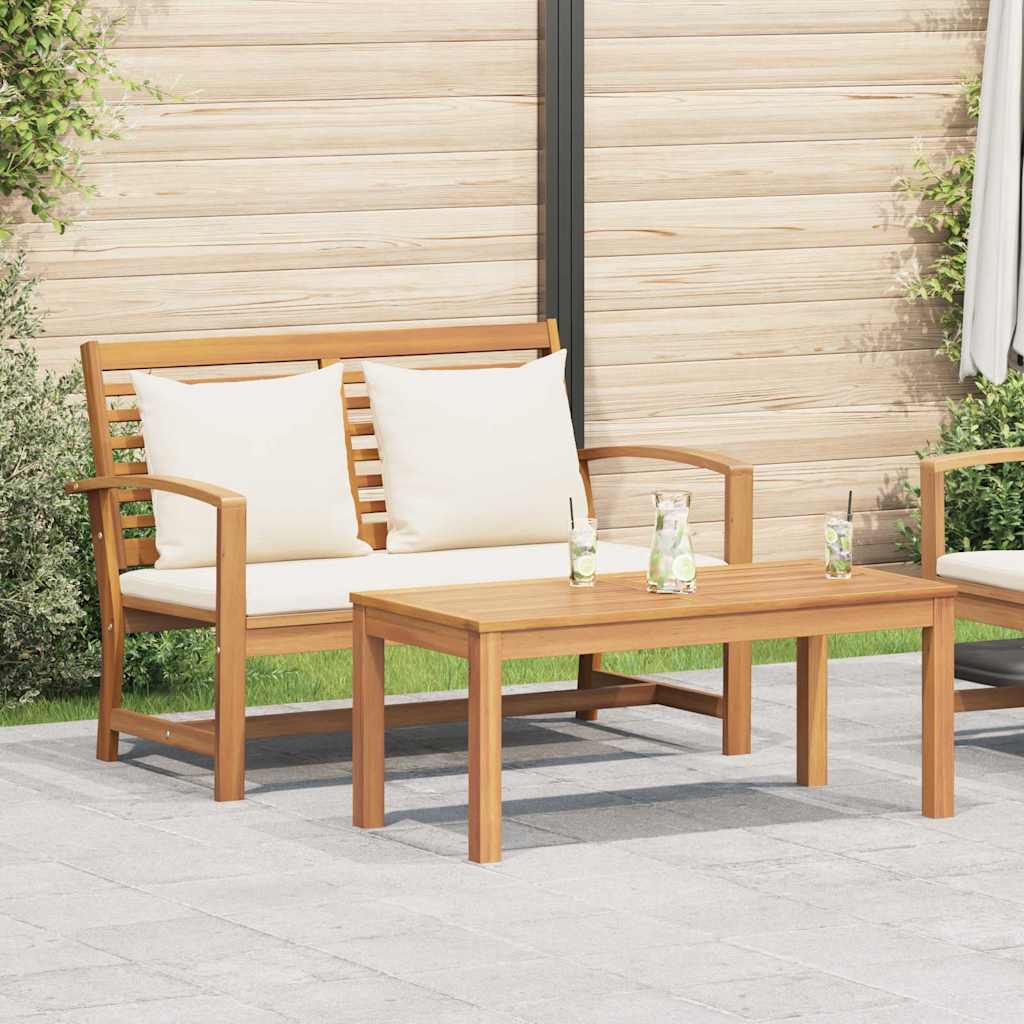 vidaXL Tuinbank Naturel 110 x 64 x 76.5 cm Massief teakhout