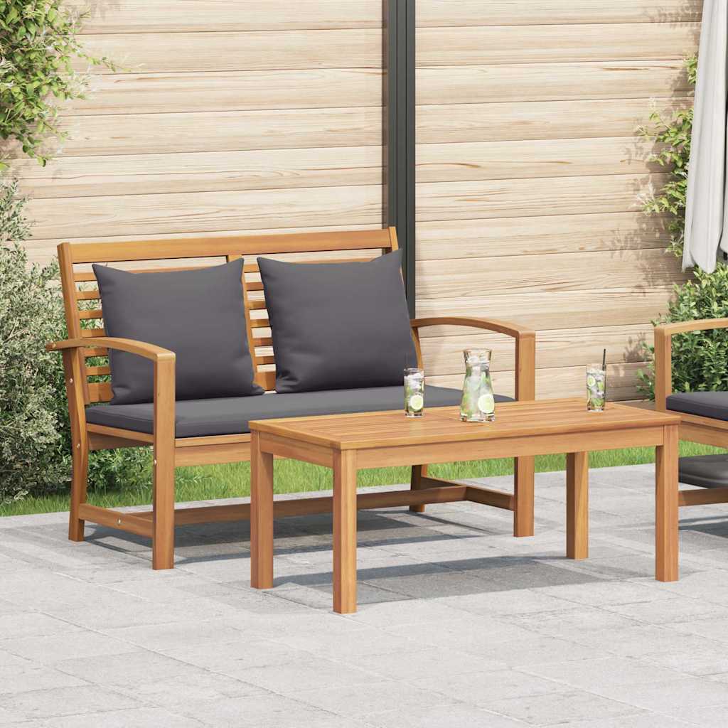 vidaXL Tuinbank Naturel 110 x 64 x 76.5 cm Massief teakhout