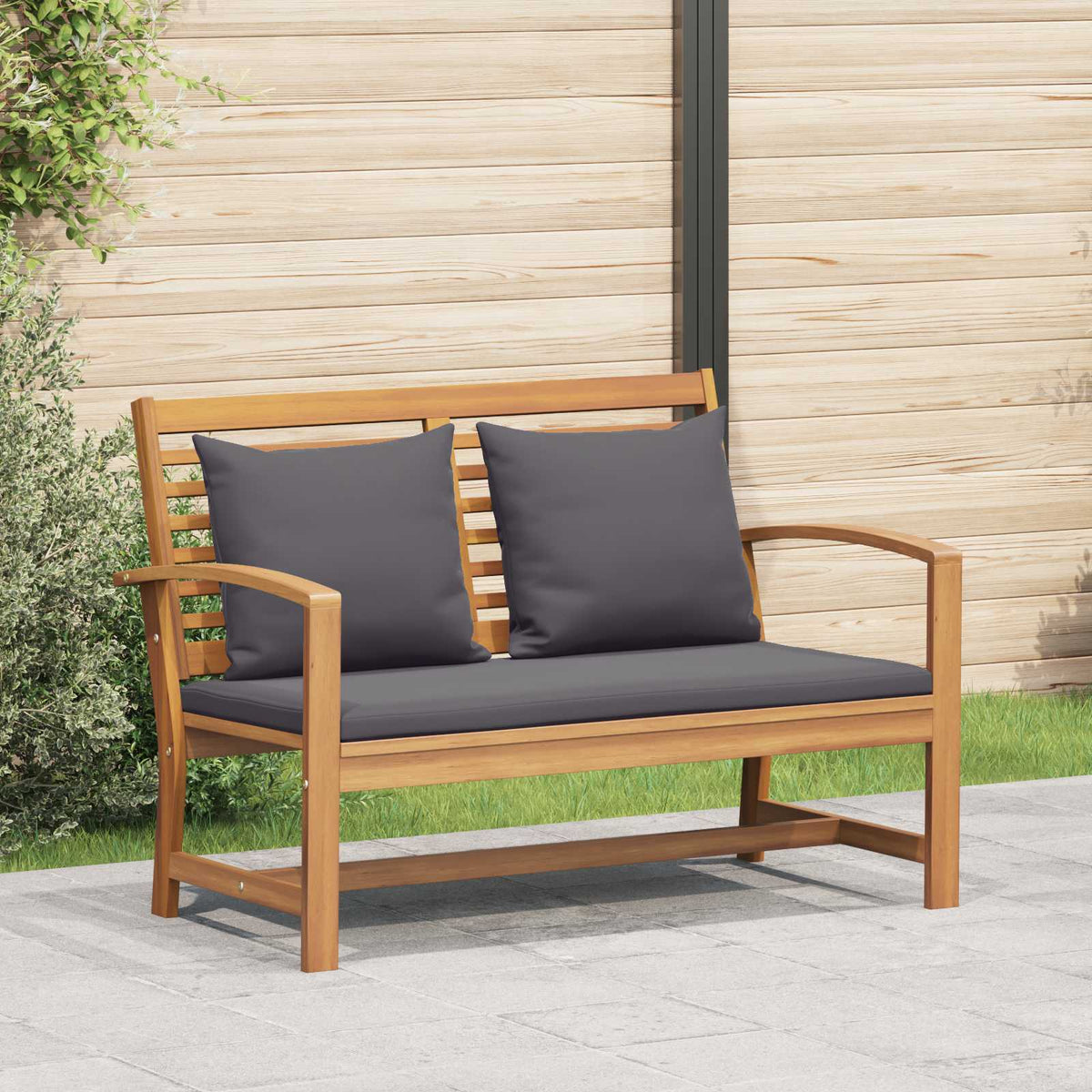 vidaXL Tuinbank Naturel 110 x 64 x 76.5 cm Massief teakhout