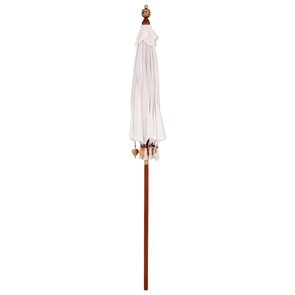 vidaXL Balinese Parasol Crème (180-190) x 260 cm