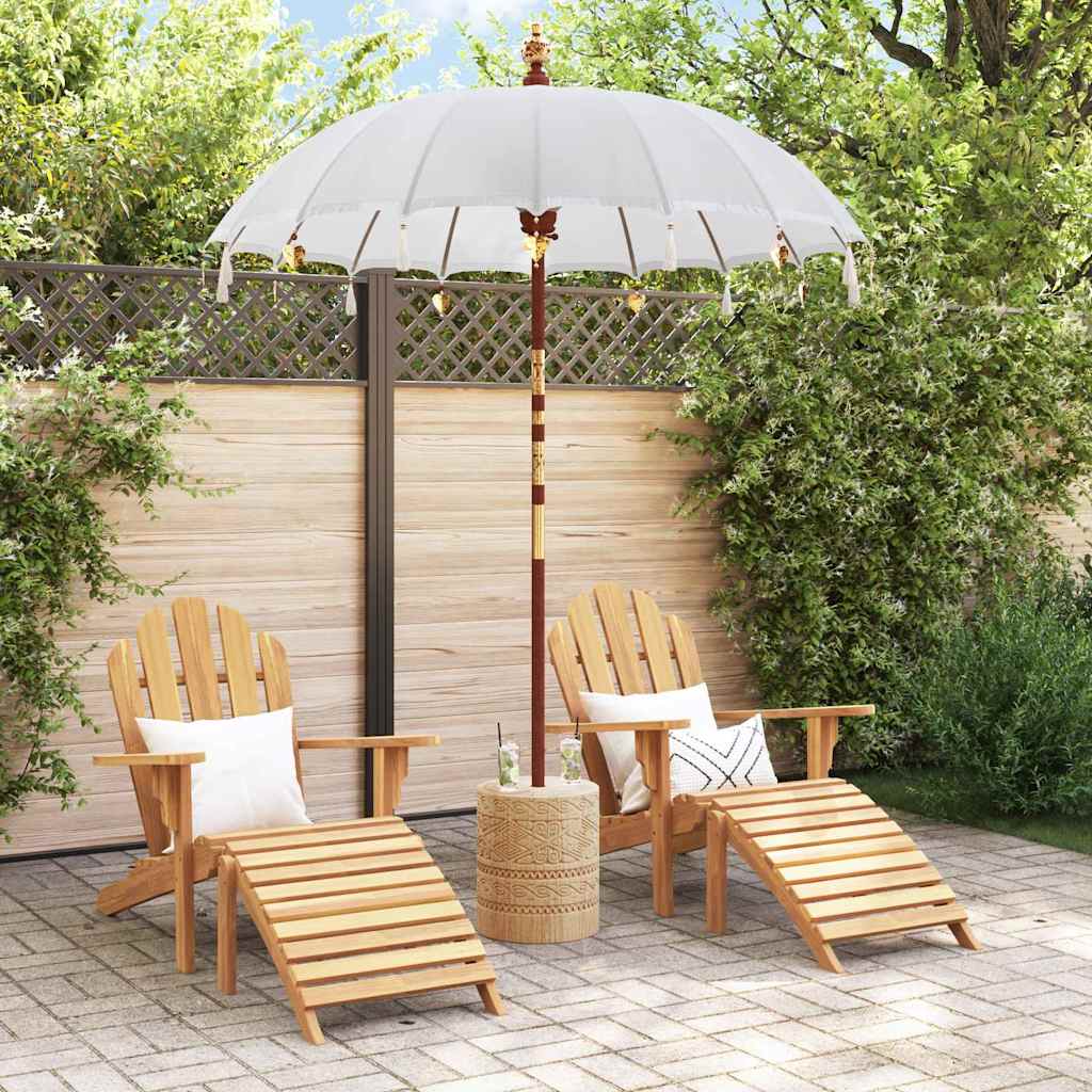 vidaXL Balinese Parasol Crème (180-190) x 260 cm