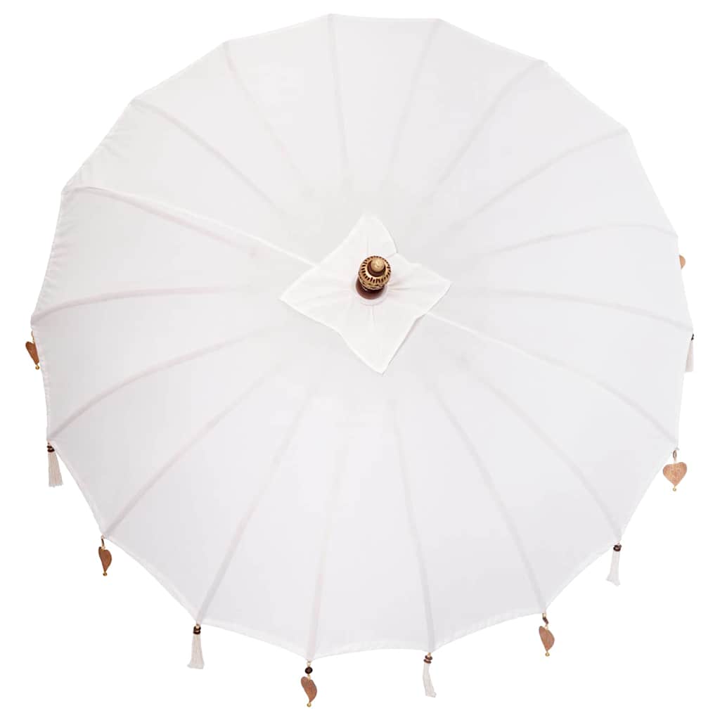 vidaXL Balinese Parasol Crème (180-190) x 260 cm