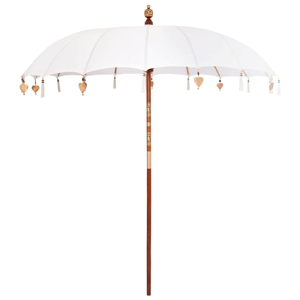 vidaXL Balinese Parasol Crème (180-190) x 260 cm