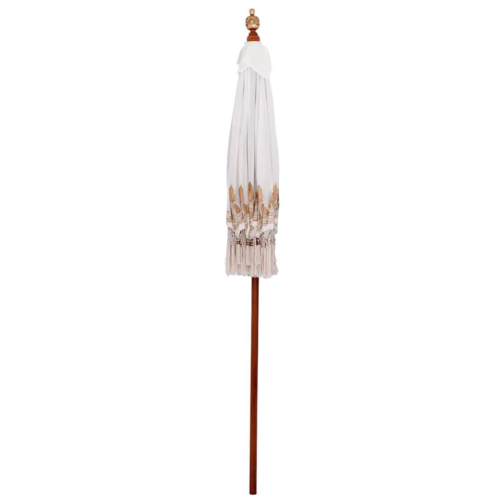 vidaXL Balinese Parasol Crème (210-220) x 260 cm