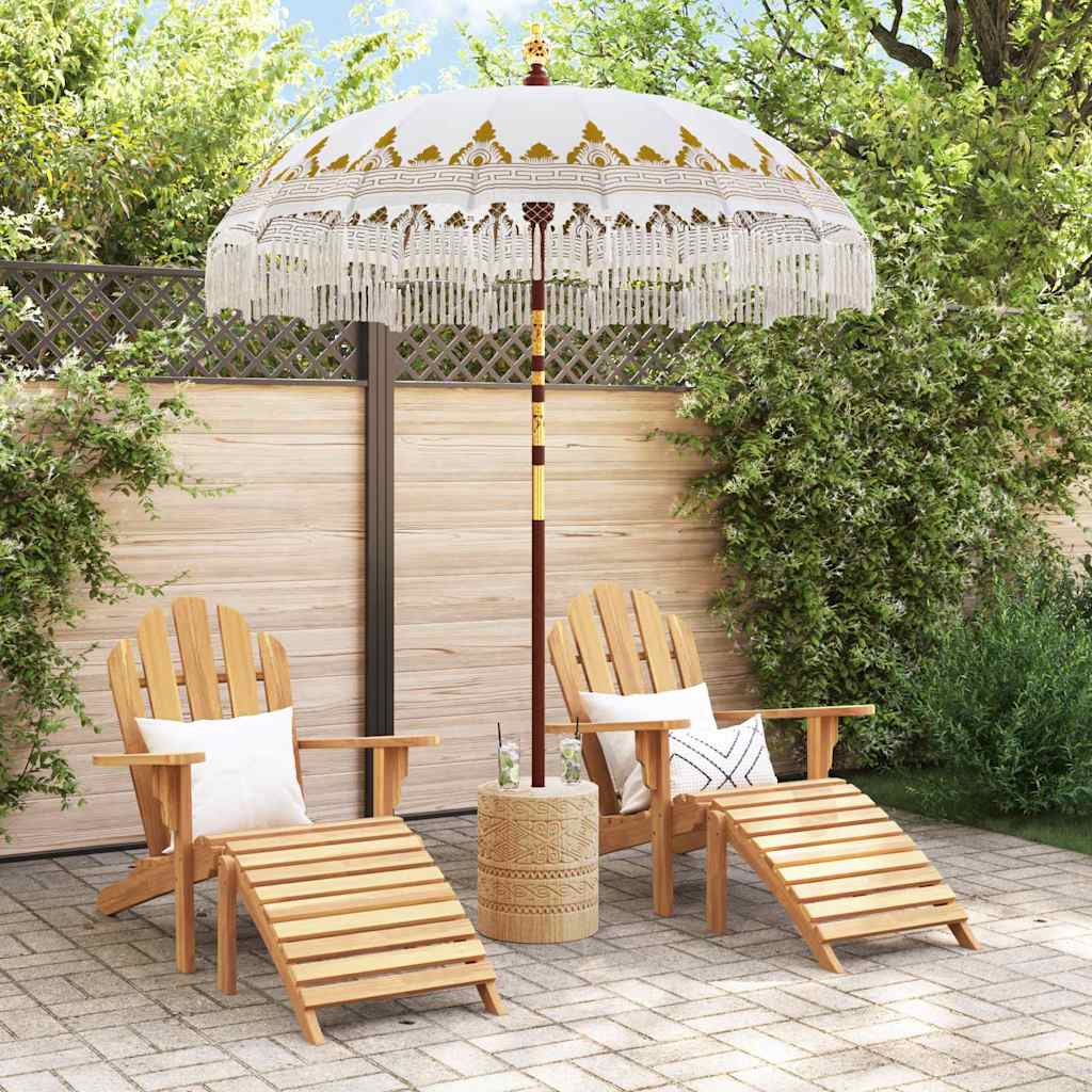 vidaXL Balinese Parasol Crème (210-220) x 260 cm