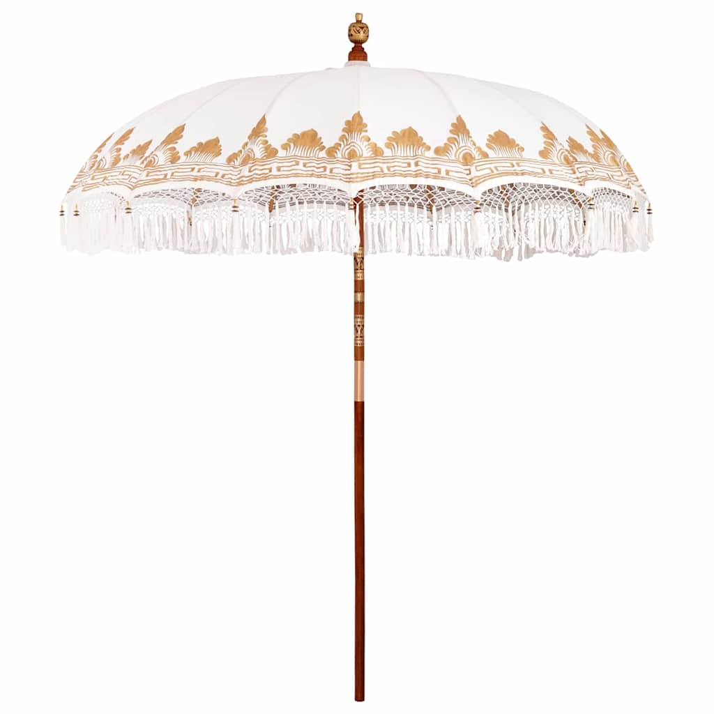 vidaXL Balinese Parasol Crème (210-220) x 260 cm