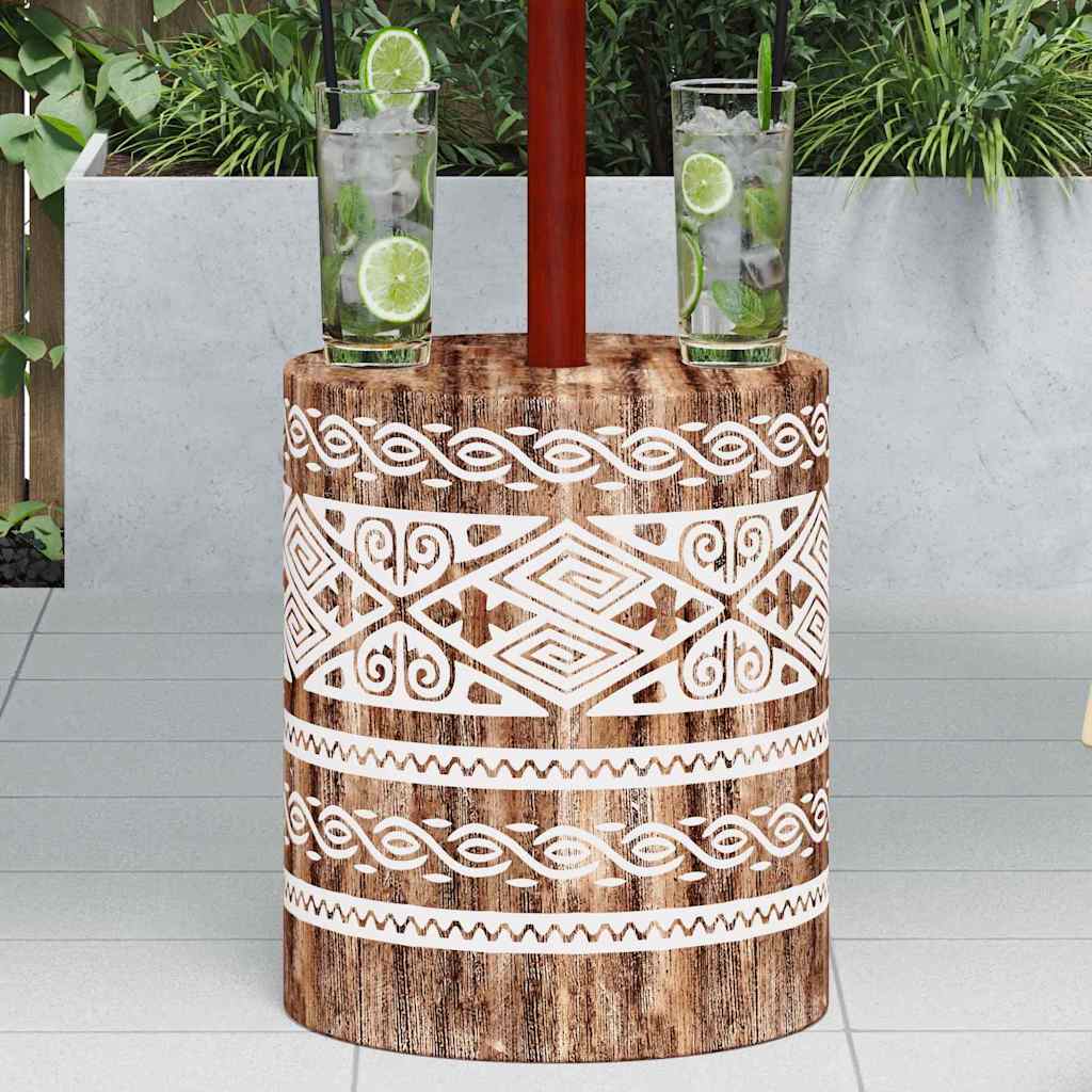 vidaXL Parasolvoet Anders Bruin Ø34 x 40 cm Massief hout