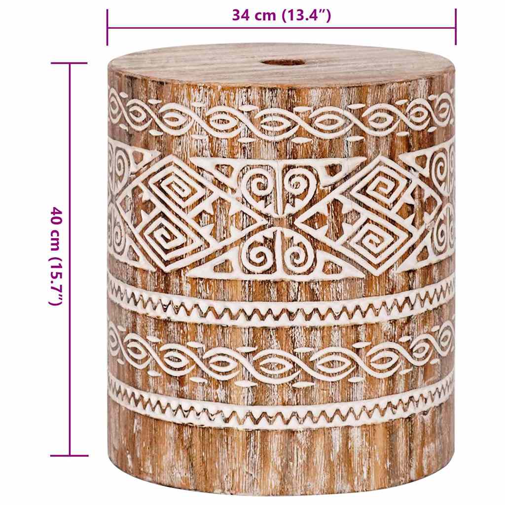 vidaXL Parasolvoet Anders Bruin Ø34 x 40 cm Massief hout
