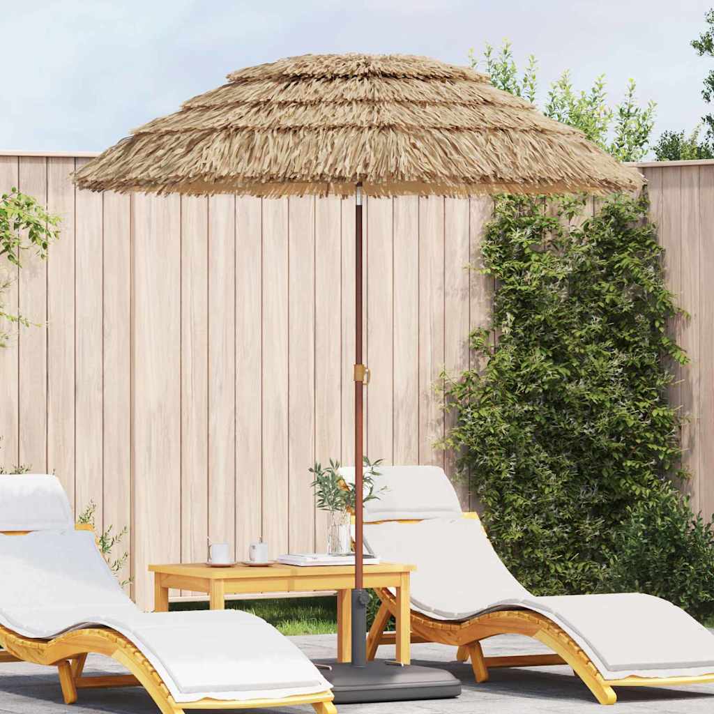 vidaXL Strandparasol Bruin Ø 160 x 196 cm Staal