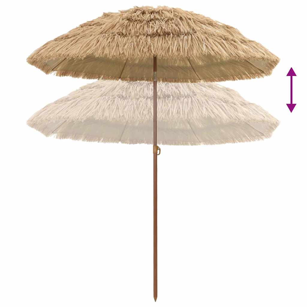 vidaXL Strandparasol Bruin Ø 160 x 196 cm Staal