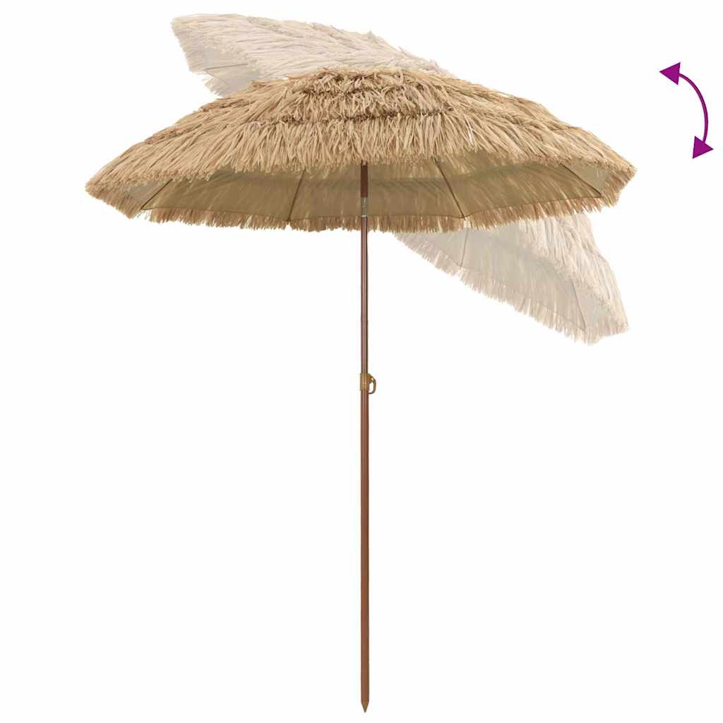 vidaXL Strandparasol Bruin Ø 160 x 196 cm Staal