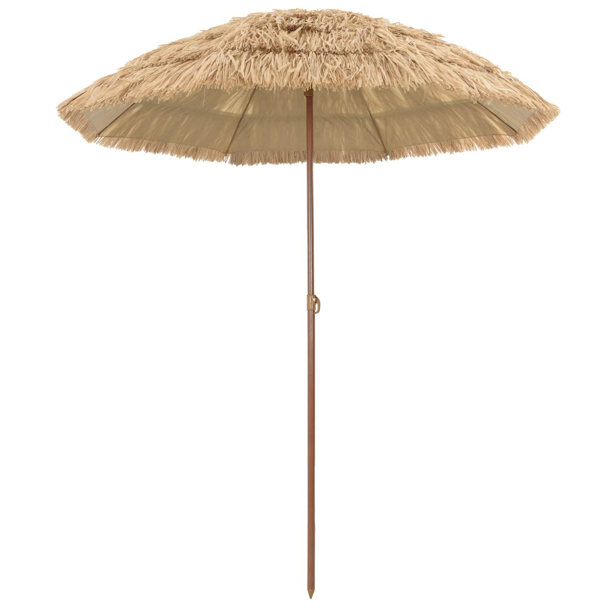 vidaXL Strandparasol Bruin Ø 160 x 196 cm Staal