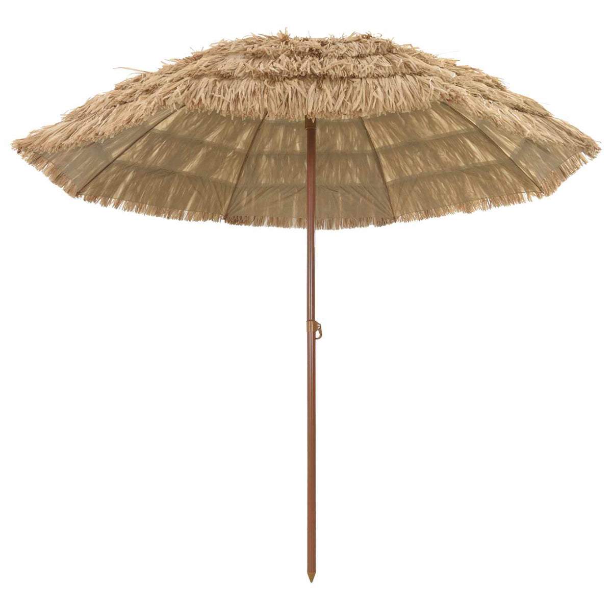 vidaXL Strandparasol Bruin Ø 160 x 196 cm Staal