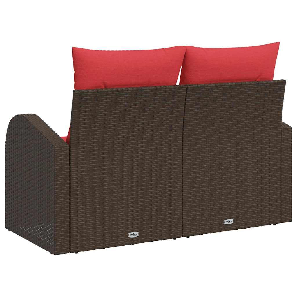 vidaXL Tuinbank Bruin 124 x 62 x 85 cm poly rattan
