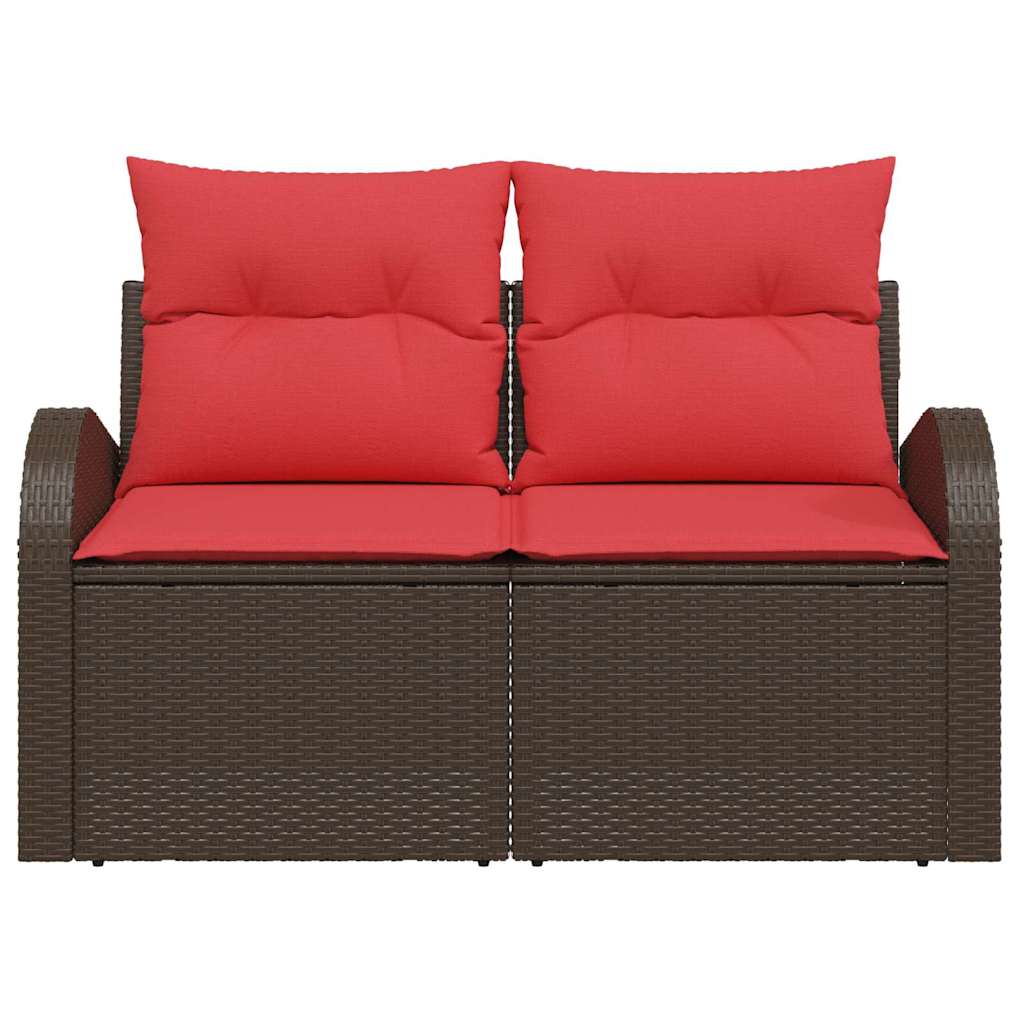 vidaXL Tuinbank Bruin 124 x 62 x 85 cm poly rattan