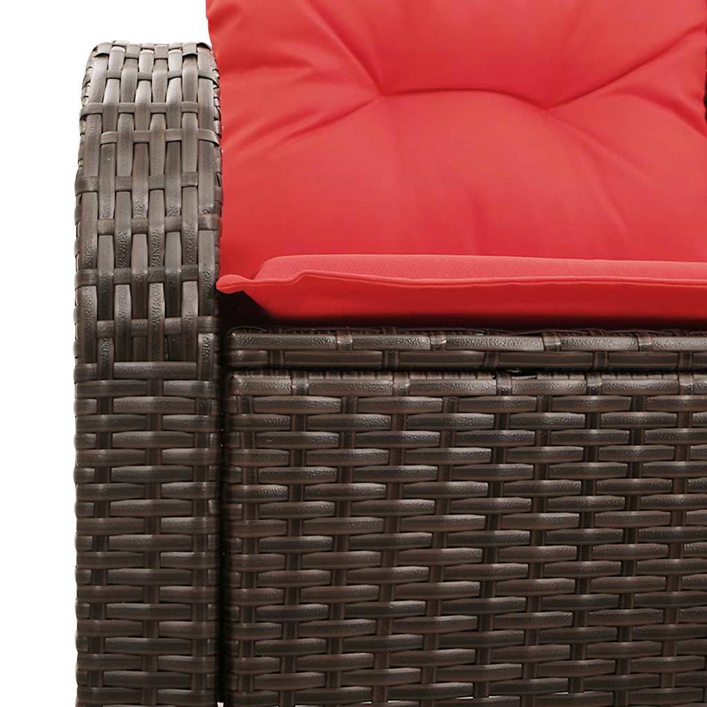 vidaXL Tuinbank Bruin 124 x 62 x 85 cm poly rattan