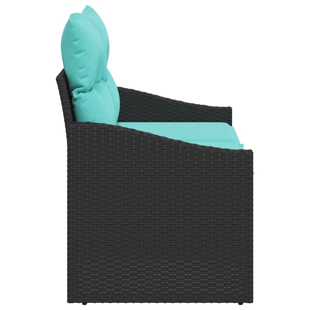 vidaXL Tuinbank Grijs 123 x 62 x 69cm poly rattan