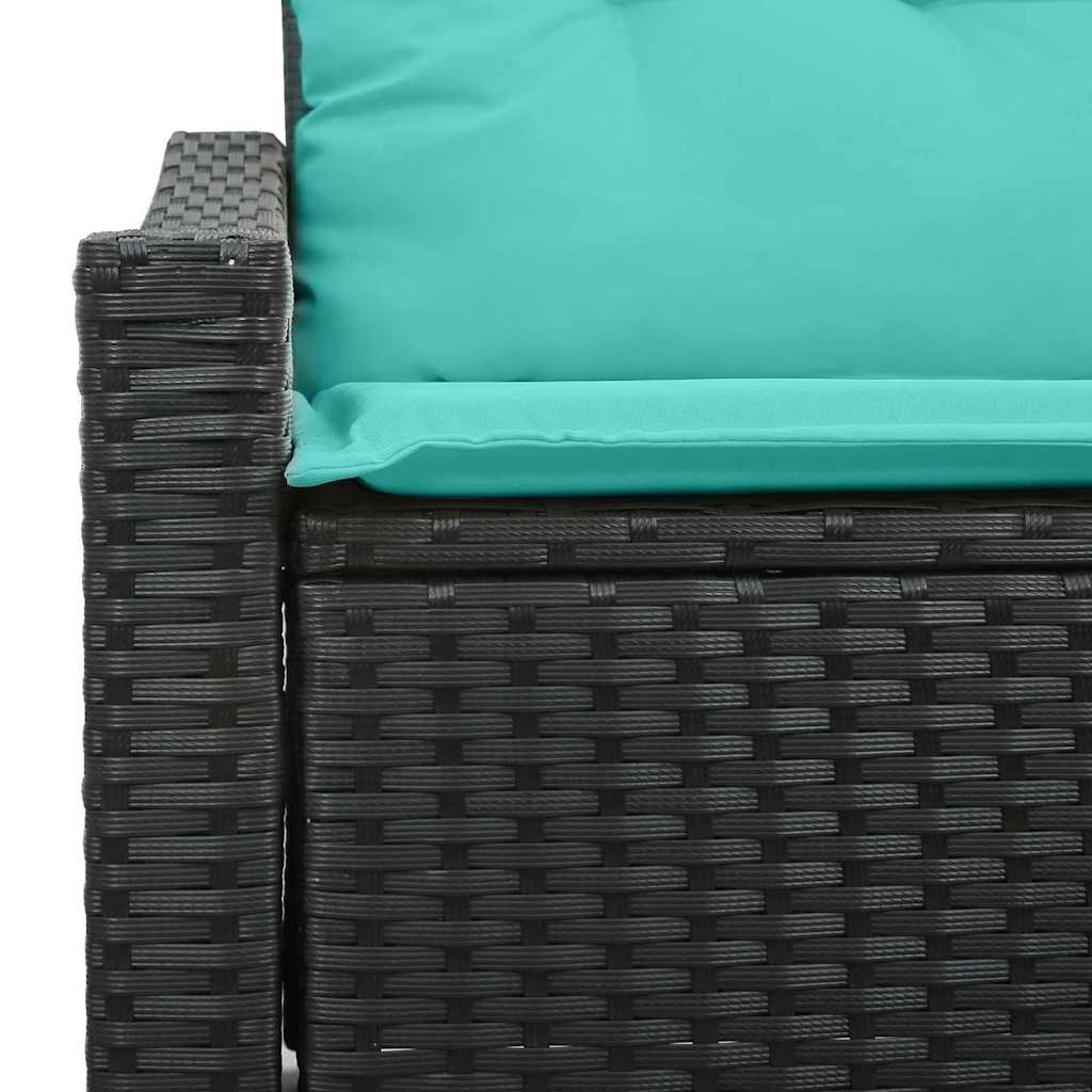 vidaXL Tuinbank Grijs 123 x 62 x 69cm poly rattan