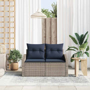 vidaXL Tuinbank Grijs 123 x 62 x 69cm poly rattan