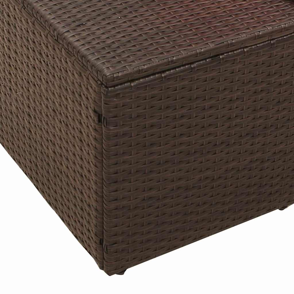 vidaXL Tuinbank met kussen 184 x 62 x 69 cm poly rattan