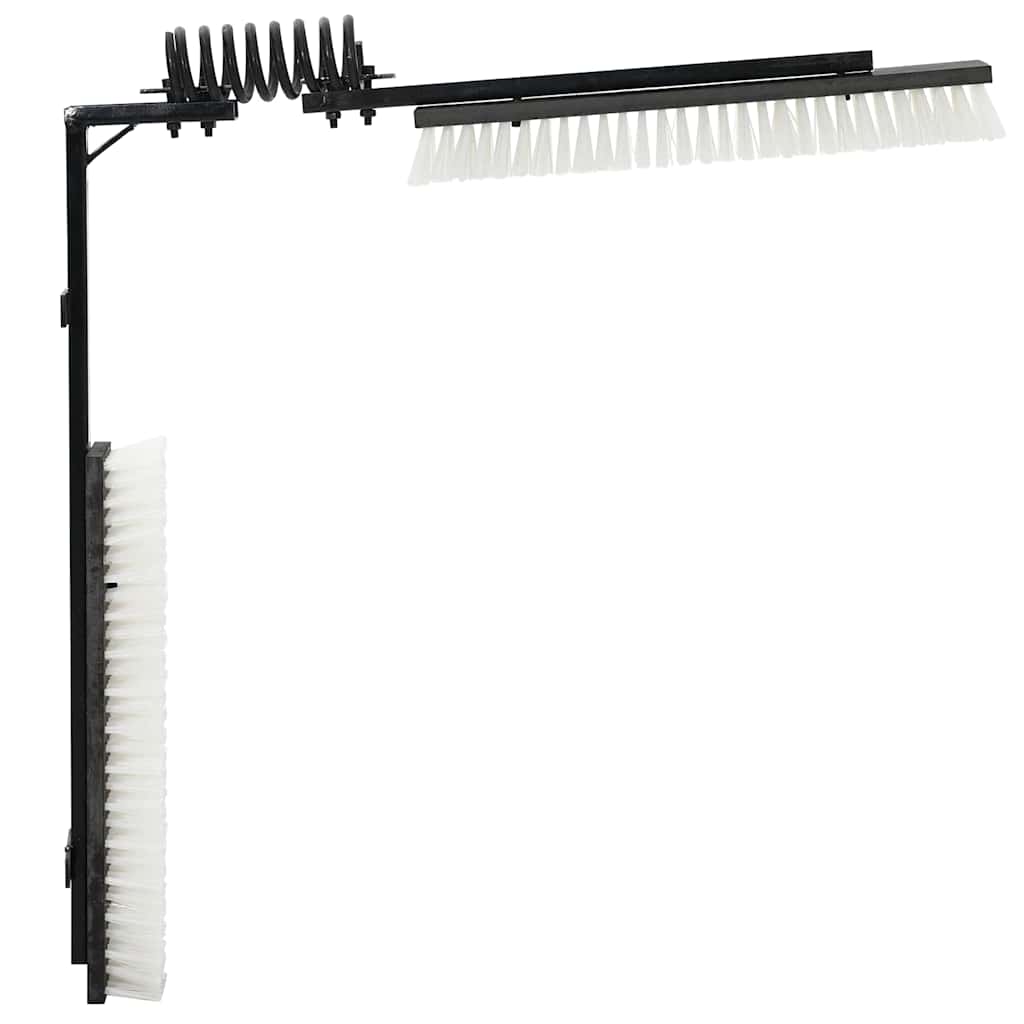 vidaXL Vee borstels Zwart en Wit 84 x 10 x 91 cm Kunststof en Staal