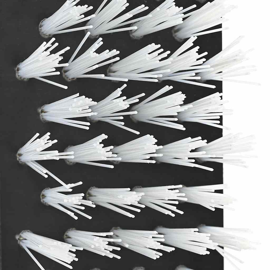 vidaXL Vee borstels Zwart en Wit 84 x 10 x 91 cm Kunststof en Staal