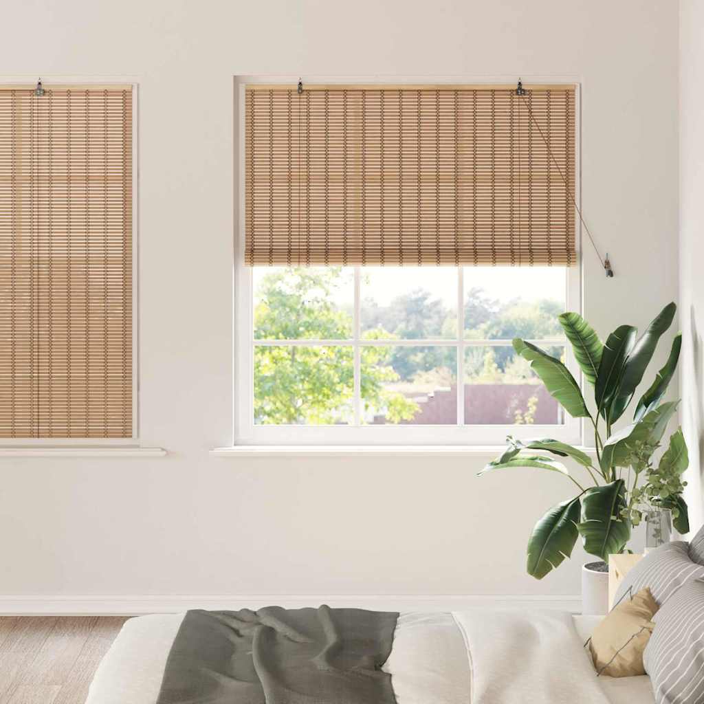 vidaXL Raambuiten & Gordijnen Licht Bruin 60 x 160 cm Bamboe