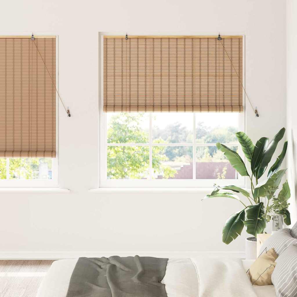 vidaXL Raambuiten & Gordijnen Licht Bruin 60 x 160 cm Bamboe