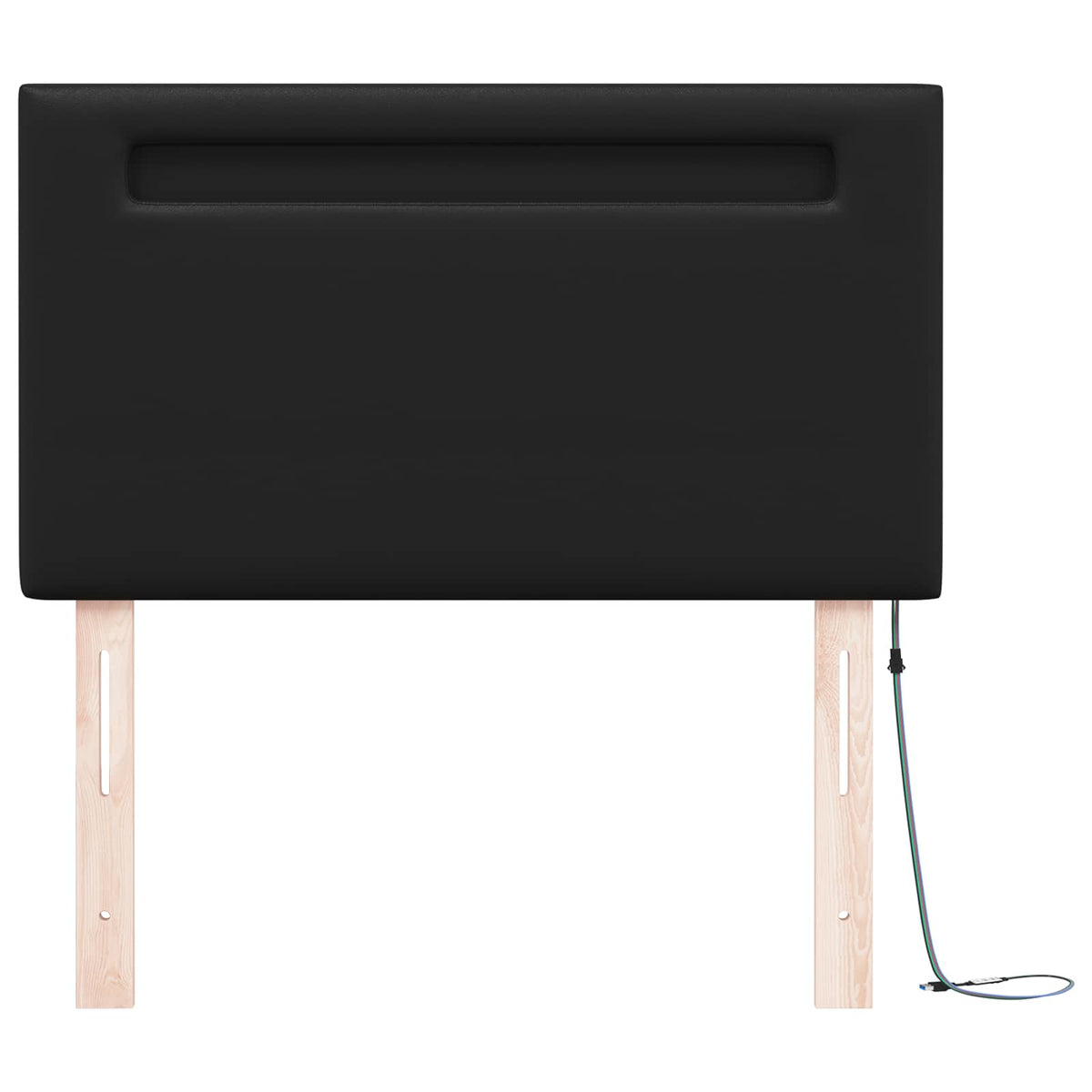 vidaXL Hoofdbord Eenvoudig Ontwerp Zwart 90 cm Faux Leer