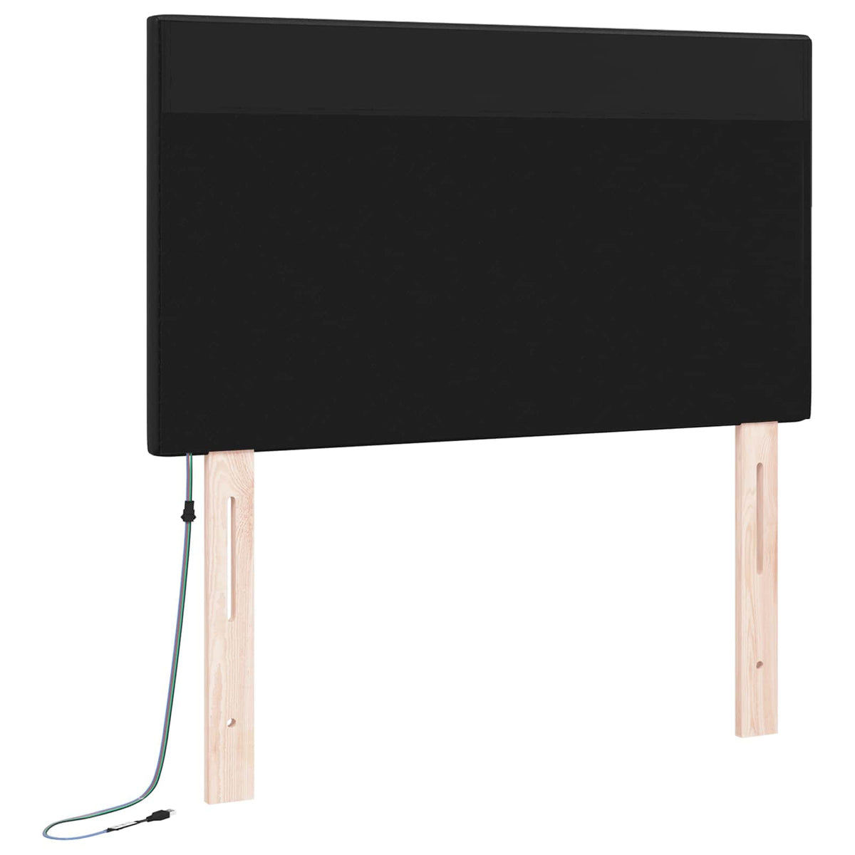 vidaXL Hoofdbord Eenvoudig Ontwerp Zwart 90 cm Faux Leer