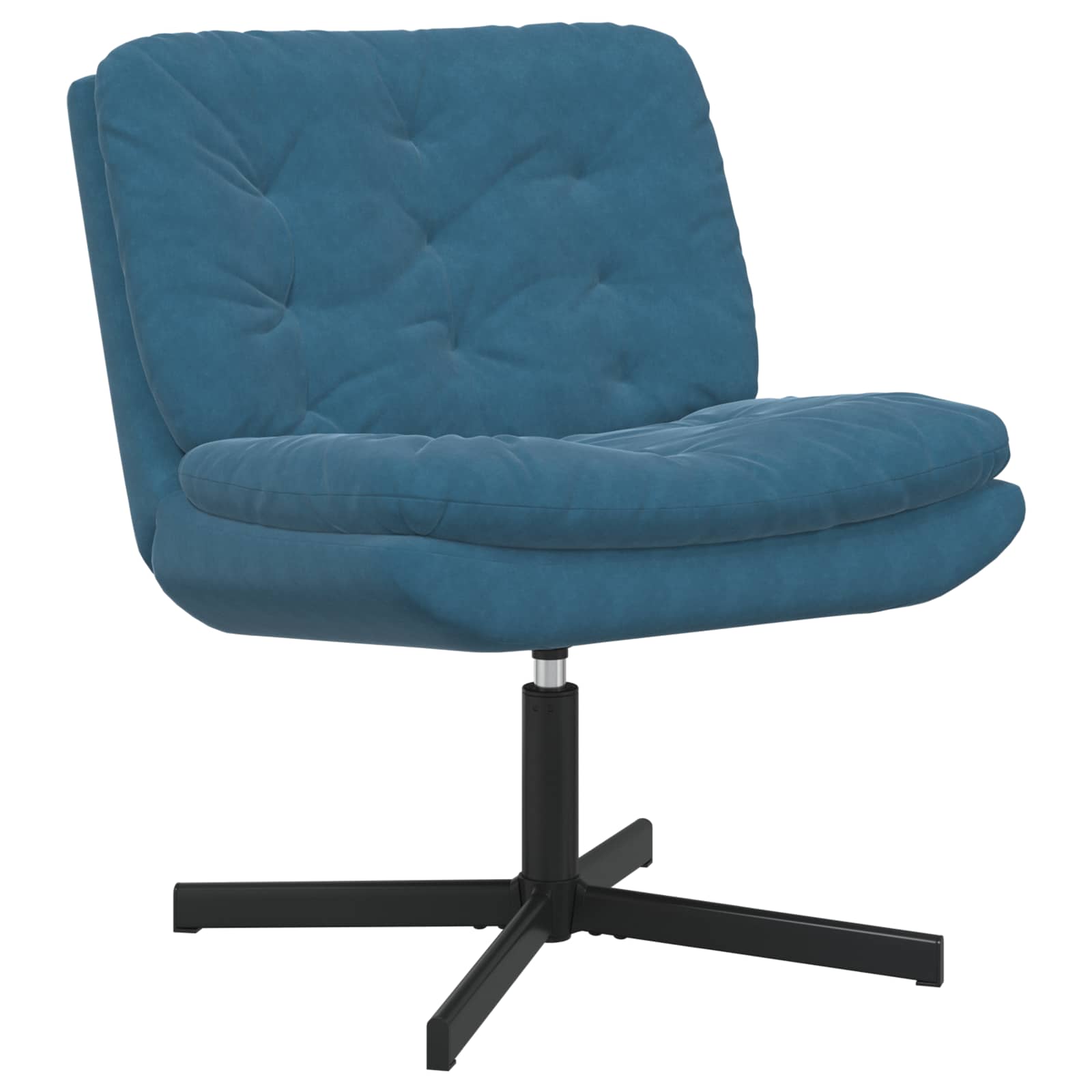 vidaXL Draaibare Relaxstoel met kussen Blauw 63 x 75 x 76 cm Fluweel