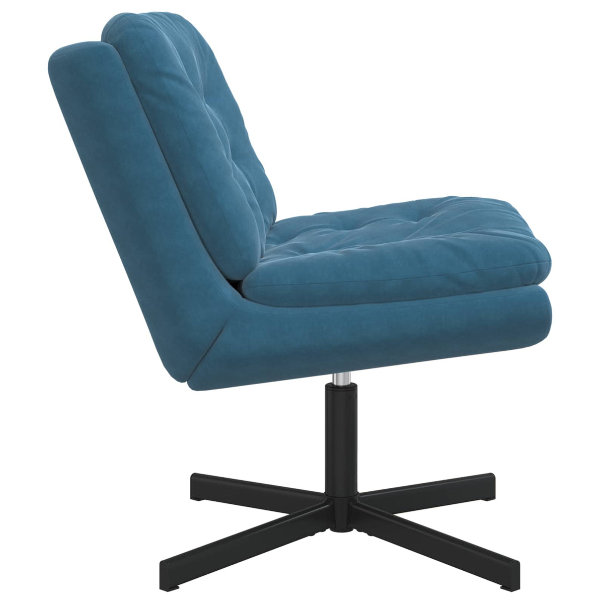 vidaXL Draaibare Relaxstoel met kussen Blauw 63 x 75 x 76 cm Fluweel
