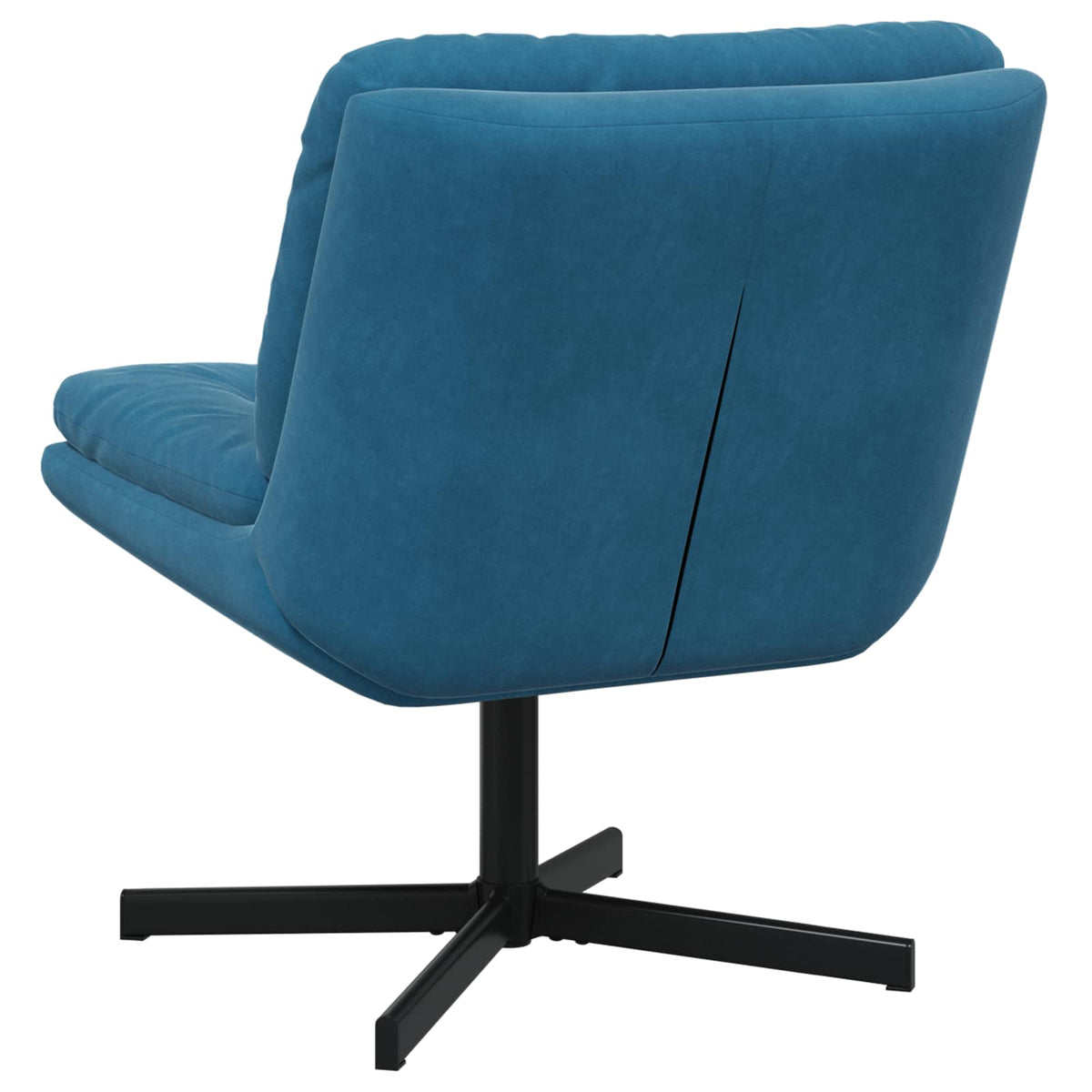 vidaXL Draaibare Relaxstoel met kussen Blauw 63 x 75 x 76 cm Fluweel