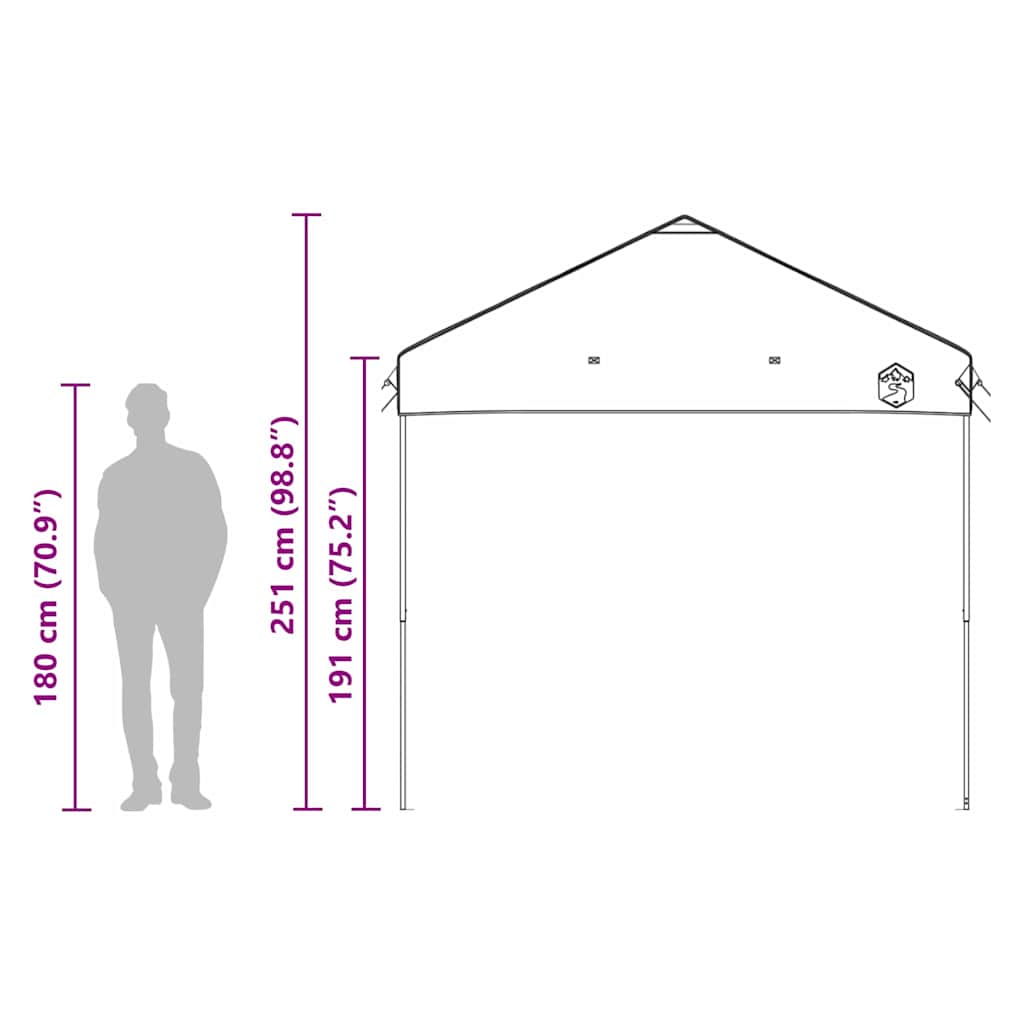 vidaXL Pop-up Luifel Tent Blauw 300 x 300 cm Stof