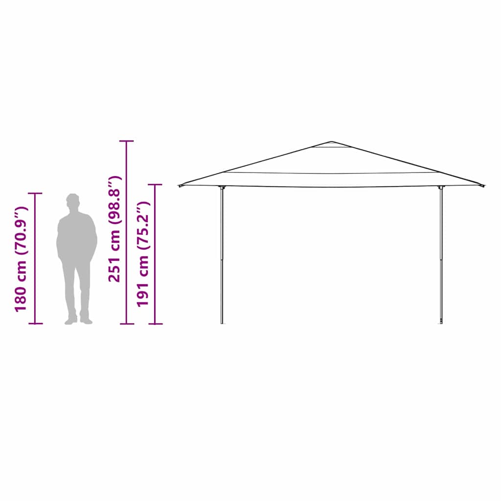 vidaXL Pop-up Luifel Tent Blauw 400 x 400 cm Stof