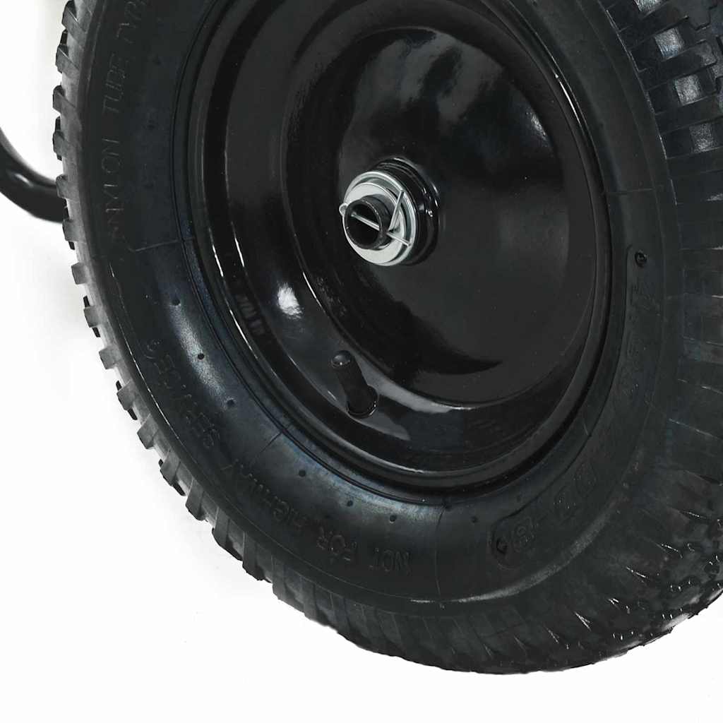 vidaXL Kruiwagen Zilver en Zwart 137 x 60 x 65,5 cm Staal