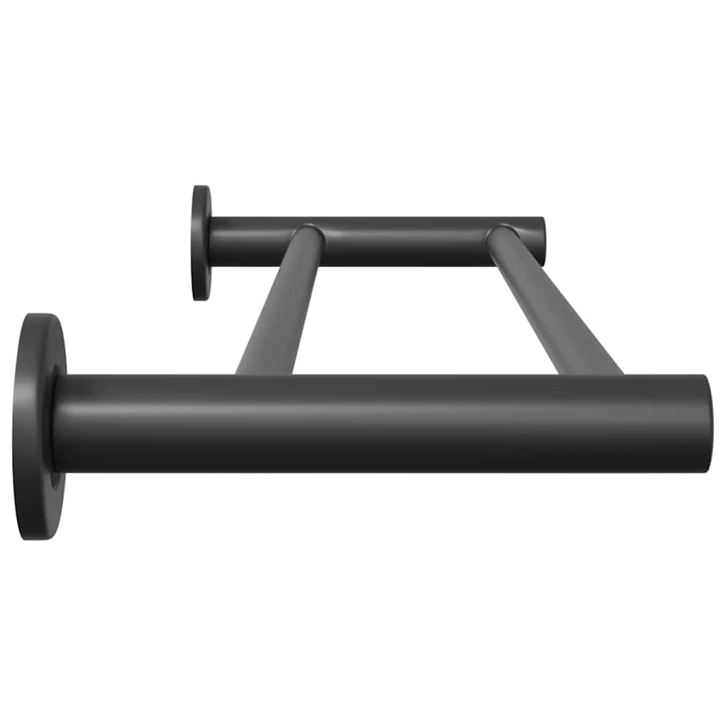 vidaXL Handdoekrek Zwart 61 x 14.5 x 5 cm Roestvrij staal
