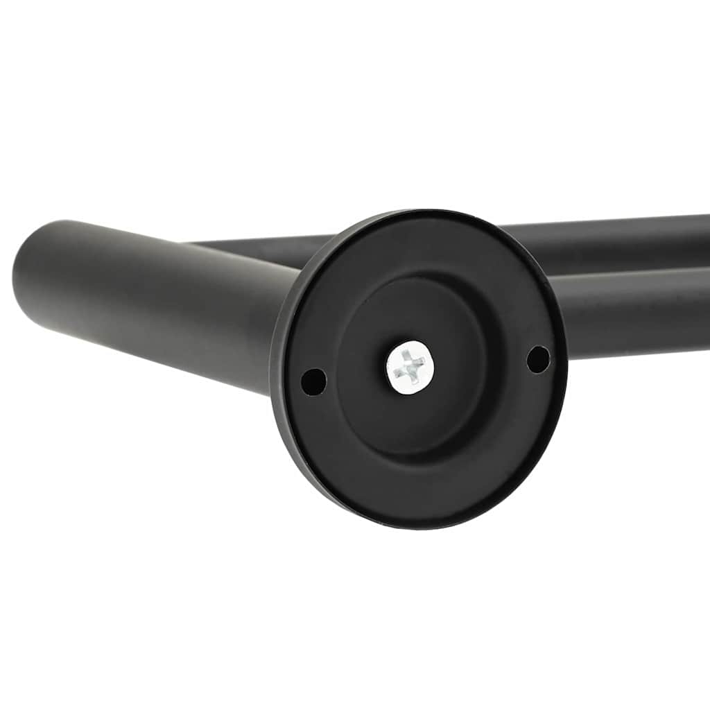vidaXL Handdoekrek Zwart 61 x 14.5 x 5 cm Roestvrij staal
