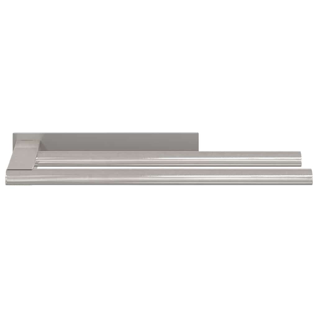 vidaXL Handdoekrek Zilver 40 x 9 x 4 cm Roestvrij staal